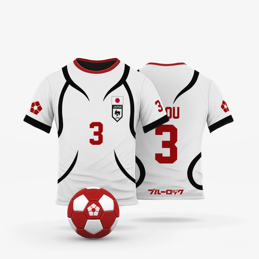 Blue Lock-Inspired Japan U-20 Jersey (White)