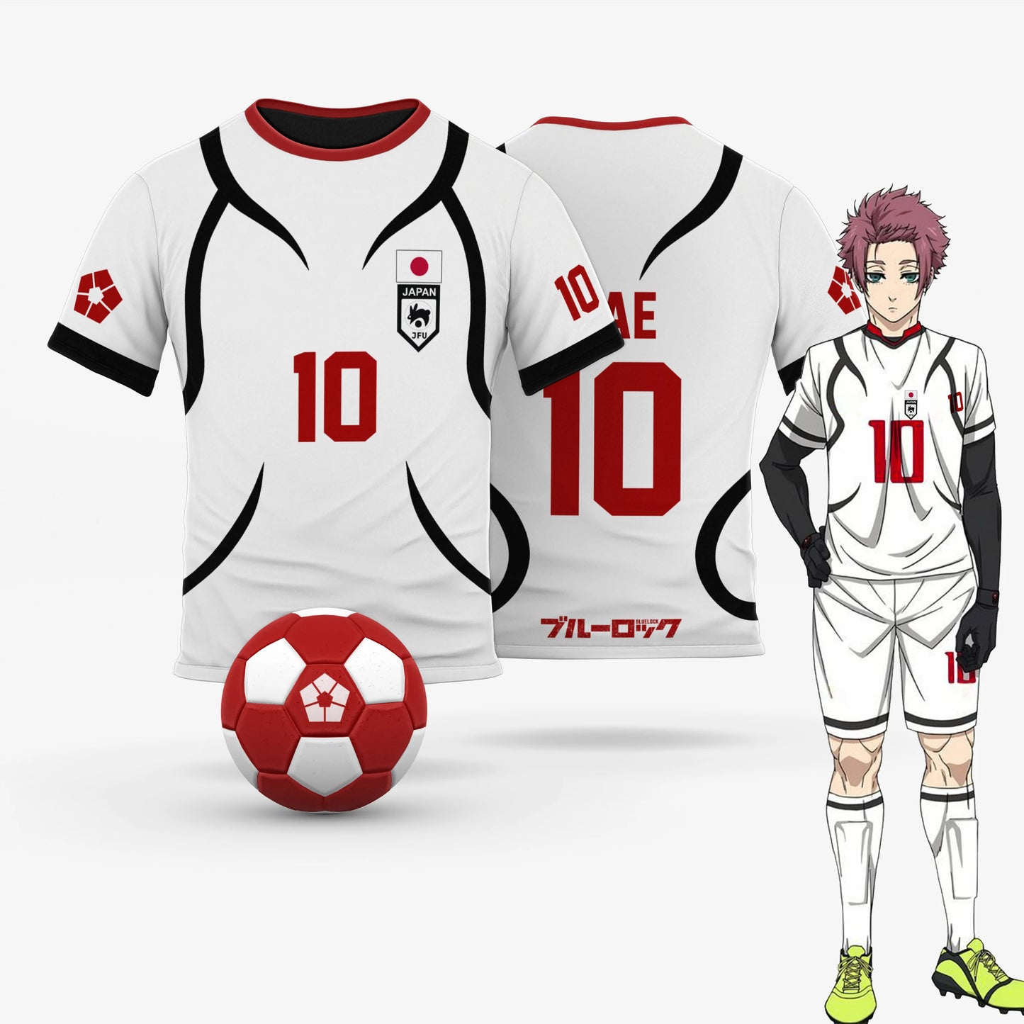 Blue Lock-Inspired Japan U-20 Jersey (White)